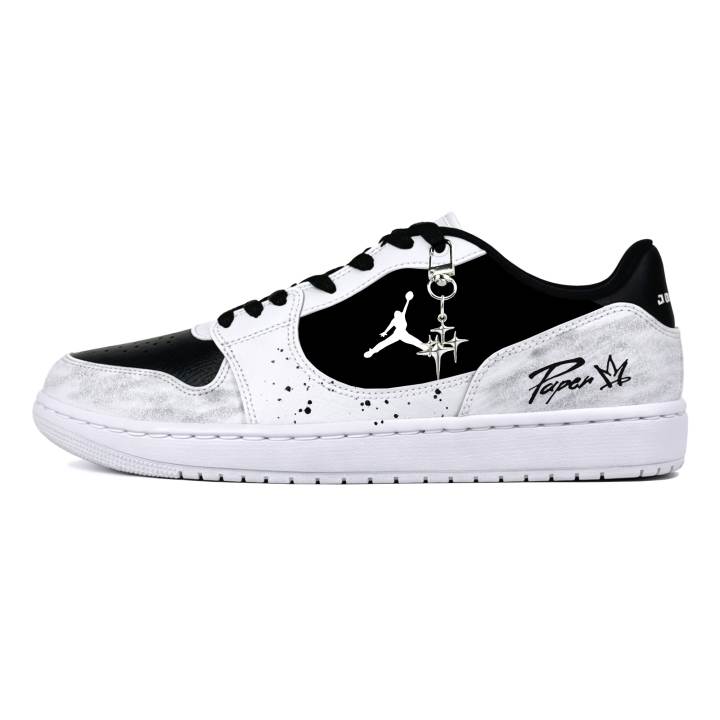 Jordan Jordan COURT CONNECT Skateboard Shoes Men's Low Top Black/White/Gray