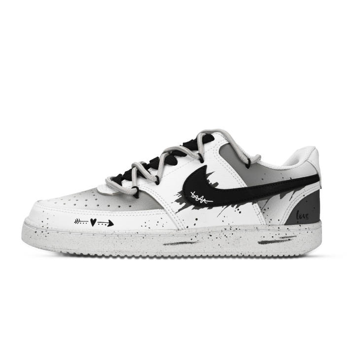 Nike Nike Court Vision 1 Skateboard Shoes Unisex Low Top White/Gray/Black