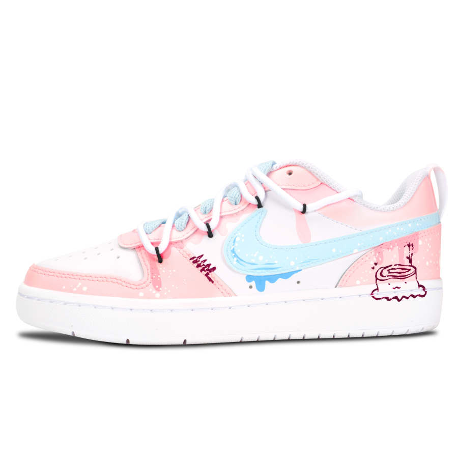 Nike Nike Court Borough 2 Skateboard Shoes Unisex Low Top White/Pink/Blue