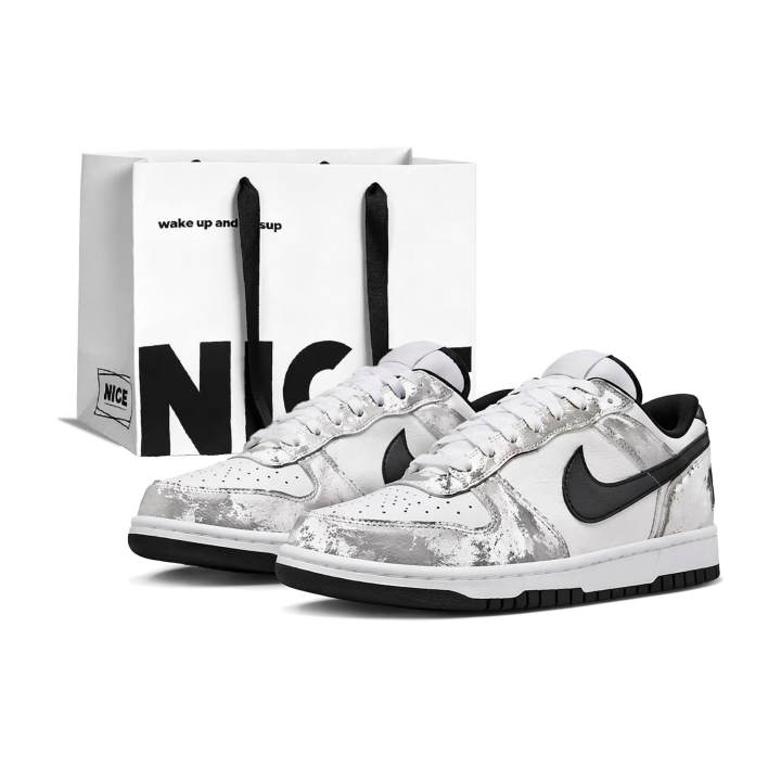 Nike Nike Big Skateboard Shoes Men's Low Top Black/White