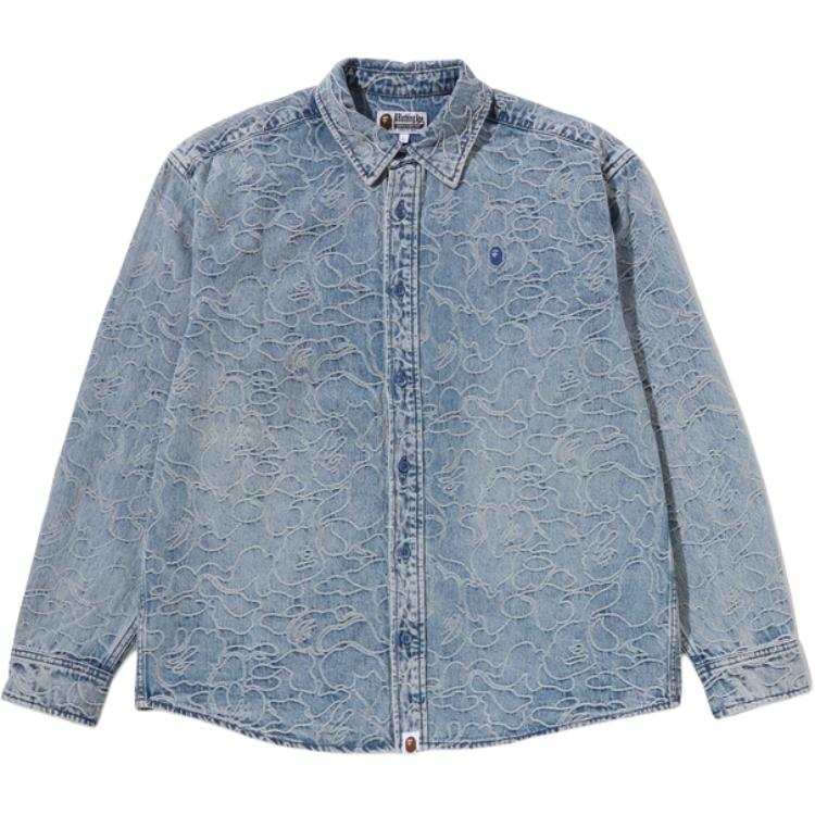 A BATHING APE FW26 Denim Shirts Unisex Blue Lapel Moderate Other