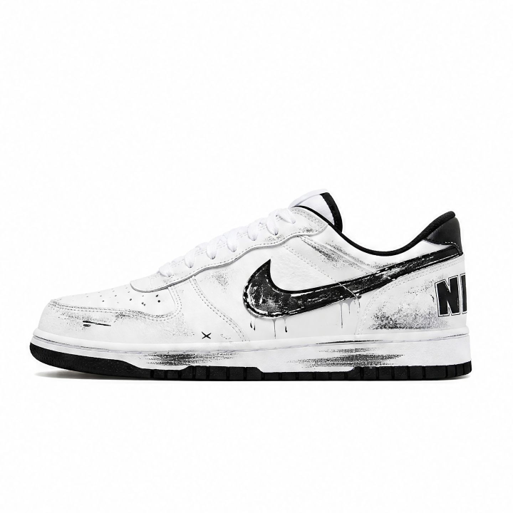 Nike Nike Big Skateboard Shoes Men's Low Top Black/White