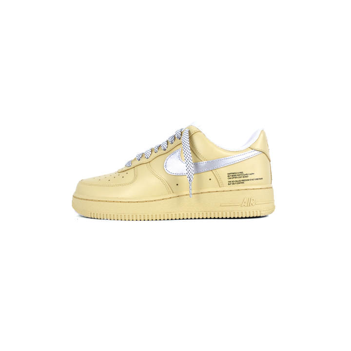 Nike Nike Air Force 1 Skateboard Shoes Women's Low Top White/Yellow/Silver