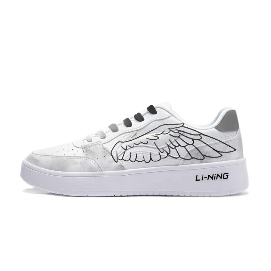 Li-Ning Li Ning Sycee Skateboard Shoes Men's Low Top White Black