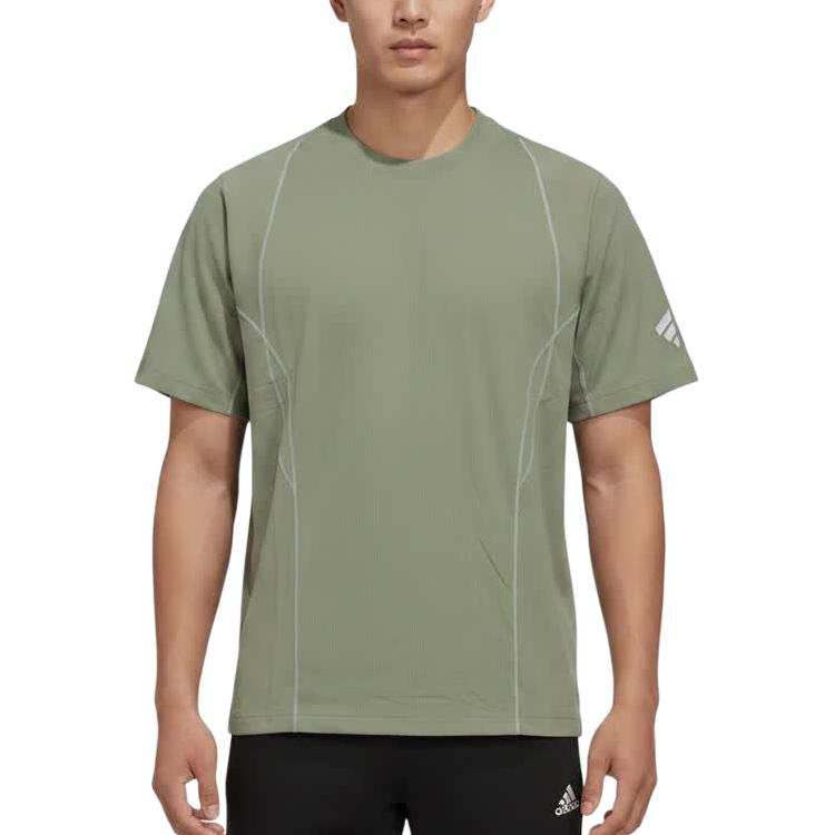 Adidas Adidas FOS T Shirts Men's Green Crew Neck Moderate