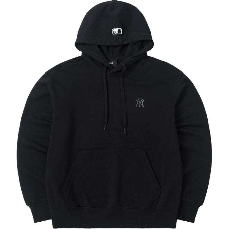 MLB Sweatshirts Unisex Black Hooded Non Detachable Moderate
