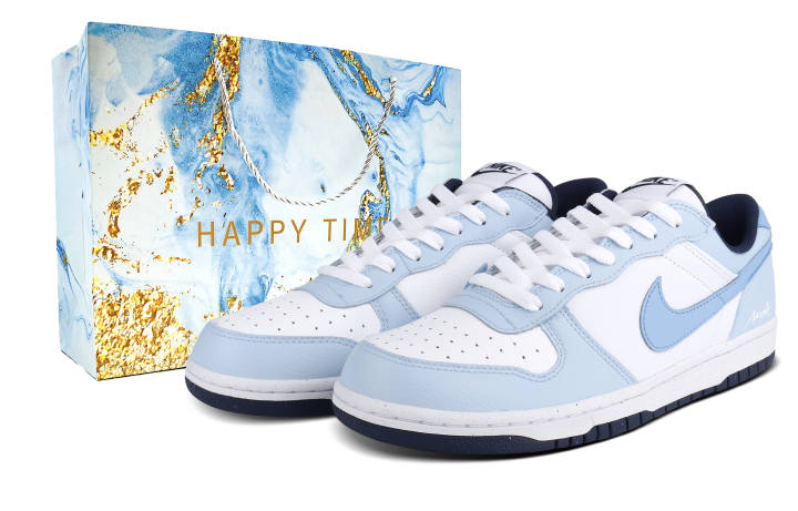 Nike Nike Big Skateboard Shoes Men's Low Top Milk Blue