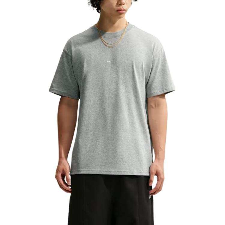Nike Nike Sportswear T Shirts Men's Dark Gray Heather Crew Neck Moderate