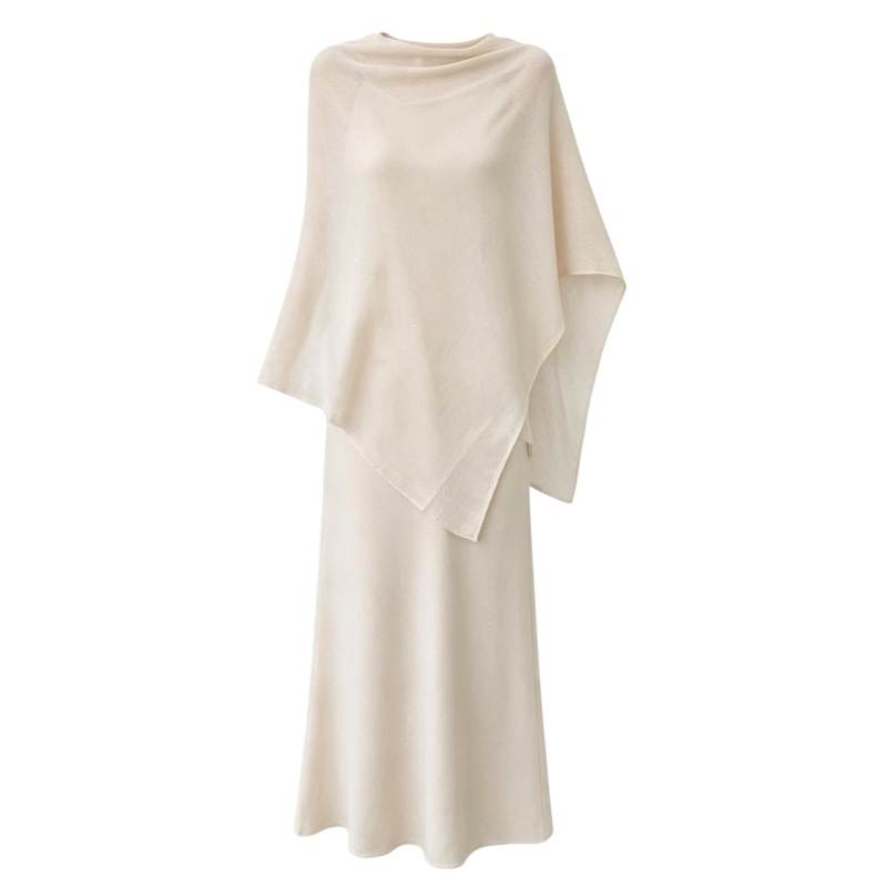 CPAURA Two Piece Skirt Sets Women's Camisole Moderate Long Skirt