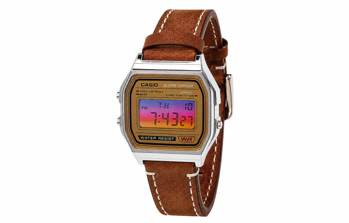 CASIO CASIO Custom Collection Quartz Movement Leather Strap Watch Men's Watches Yellow Watch Dial