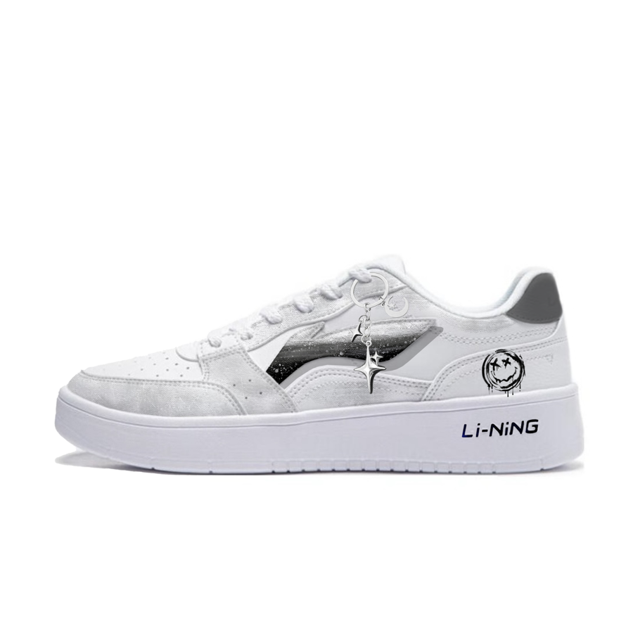 Li-Ning Li Ning Sycee Skateboard Shoes Men's Low Top White Black