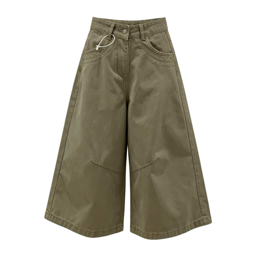Sugarfunk Sugarfunk Jeans Women's Khaki Thin Wide Leg Pants