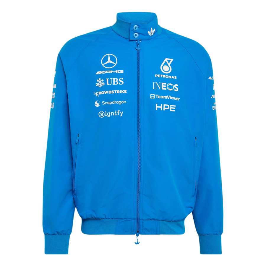Adidas Originals Jackets Men's Bird Feather Blue/White Stand Collar Moderate Other