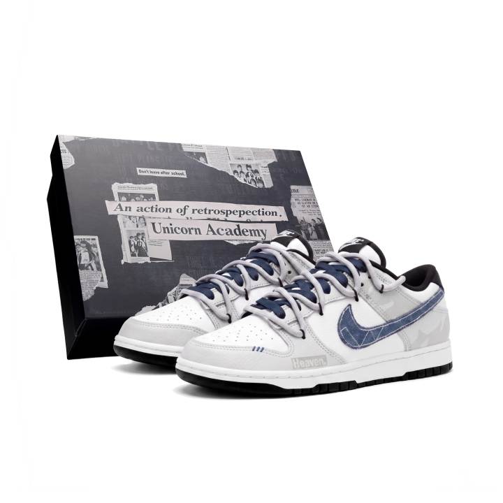 Nike Nike Dunk Skateboard Shoes Men's Low Top Blue Gray