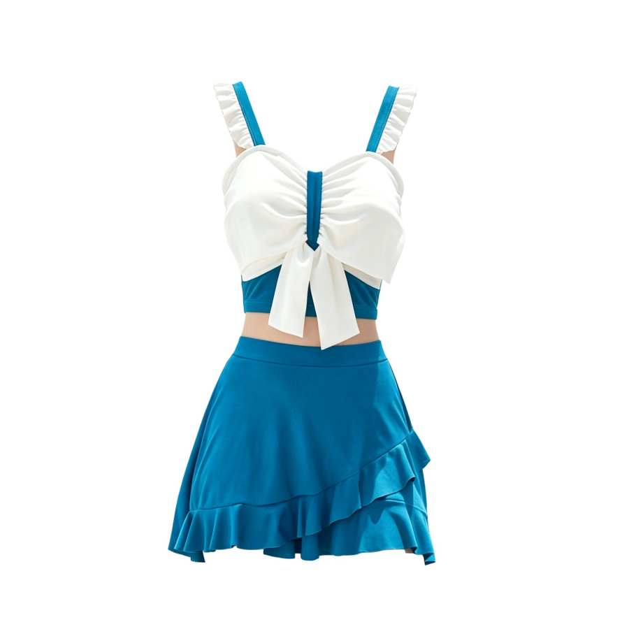 Sugarfunk Two Piece Swimsuits Women's Camisole Thin Short Skirt Two Piece Swimsuit