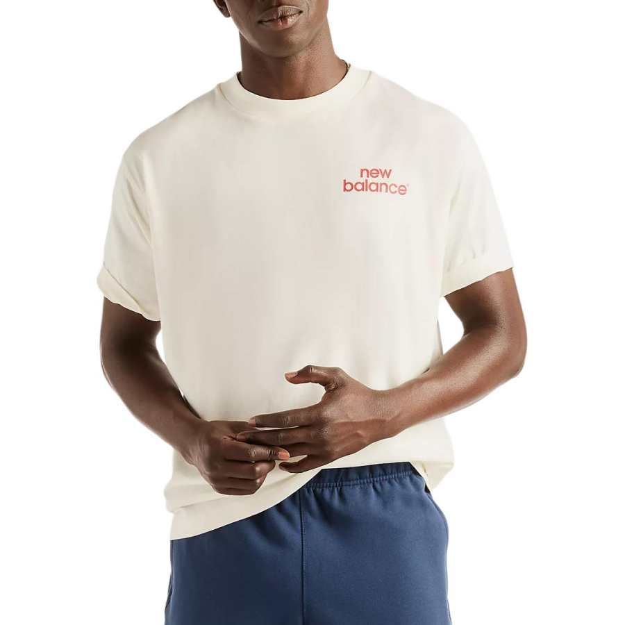 New Balance New Balance Intelligent T Shirts Men's ANGORA Crew Neck Moderate