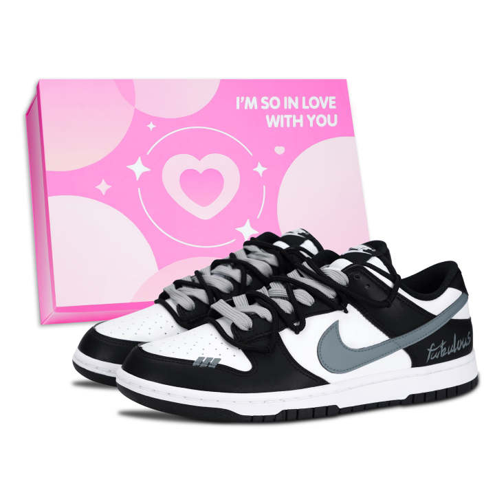 Nike Nike Dunk Skateboard Shoes Unisex Low Top Black/White/Blue