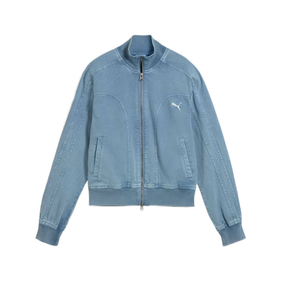 PUMA Jackets Women's Cool Blue Stand Collar Moderate