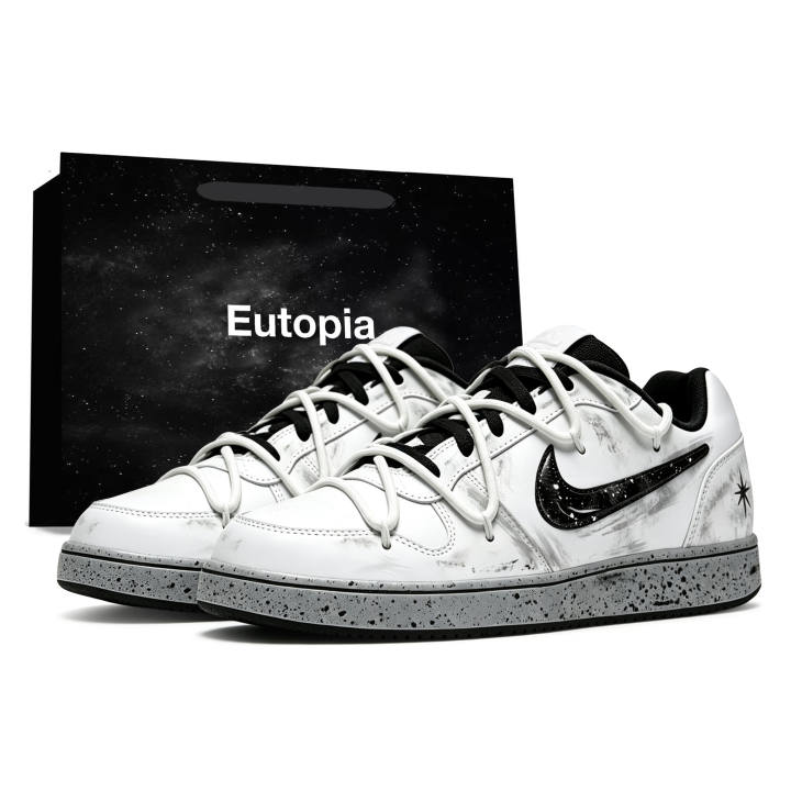 Nike Nike EBERNON Skateboard Shoes Men's Low Top Gray