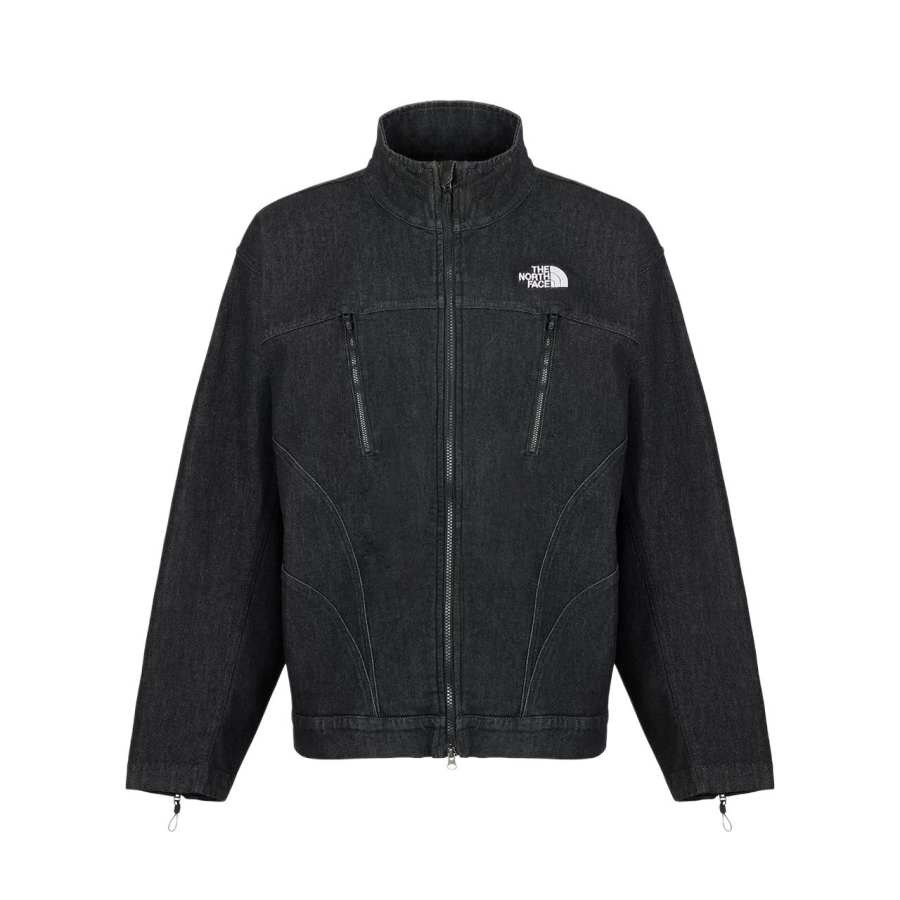 THE NORTH FACE Denim Jackets Men's T5M/Cosmic Black Stand Collar Moderate