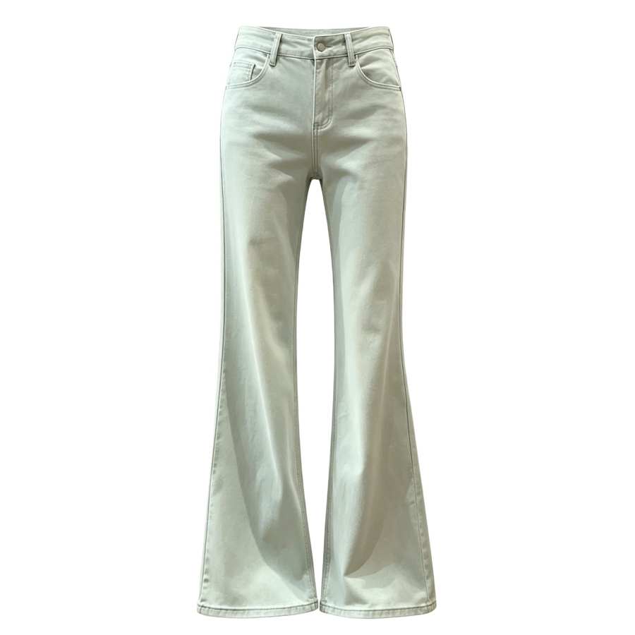 Sugarfunk Sugarfunk Jeans Women's Yellow Mud Thin Straight Fit Pants