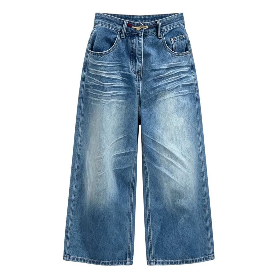 Sugarfunk Sugarfunk Jeans Women's Blue Thin Straight Fit Pants