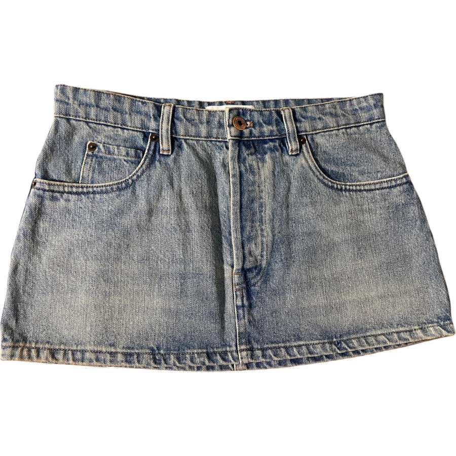 MIU MIU Denim Short Skirts Women's Light Blue Moderate Short Skirt Other