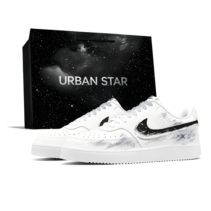 Nike Nike Court Vision 1 Skateboard Shoes Unisex Low Top White Black Gray Multicolor
