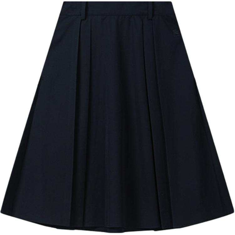 FILA Casual Long Skirts Women's Enlightenment Blue DB Moderate Long Skirt Pleated Skirt