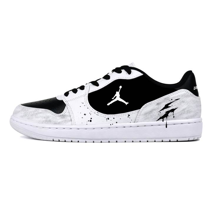 Jordan Jordan COURT CONNECT Skateboard Shoes Men's Low Top Black/White/Gray
