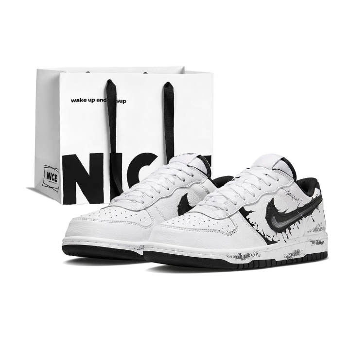 Nike Nike Big Skateboard Shoes Men's Low Top Black/White