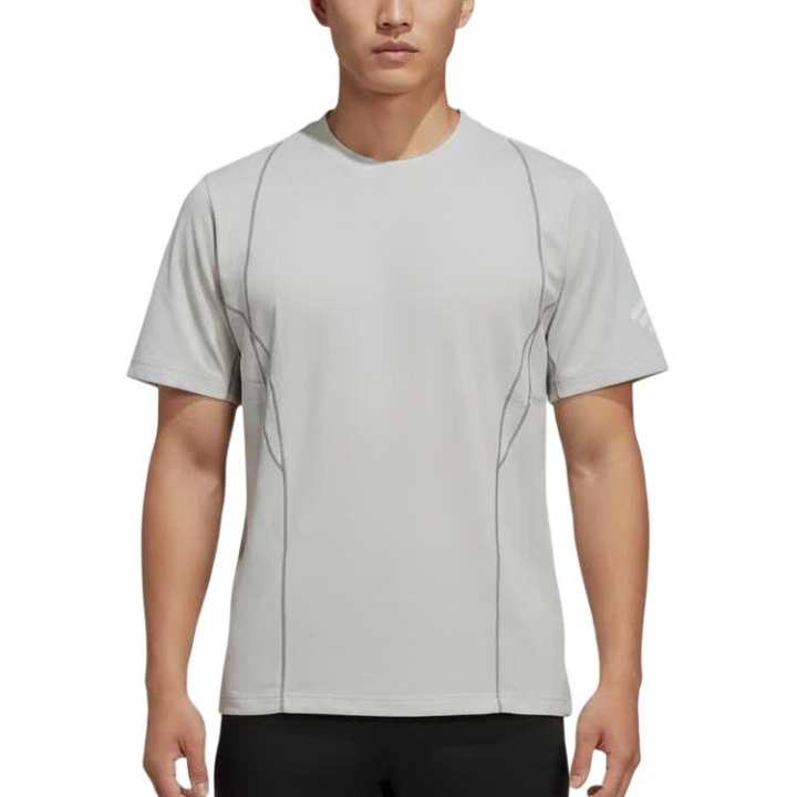 Adidas Adidas FOS T Shirts Men's Light Gray Crew Neck Moderate
