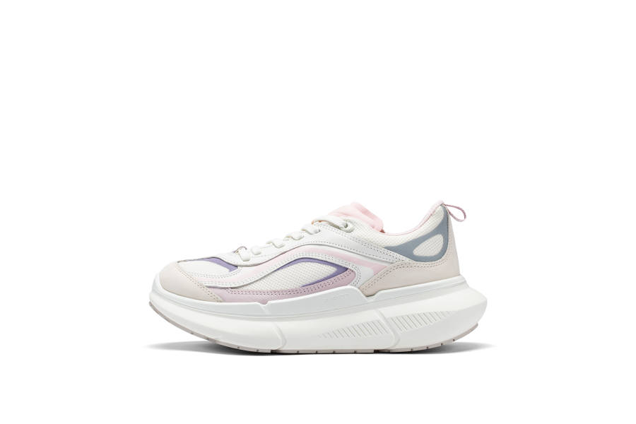 Ecco Biom 2.2 MAX Casual Shoes Women's Low Top White Pink Purple Gray Color Block
