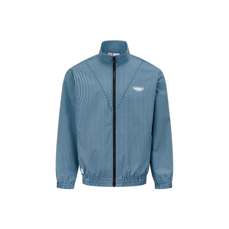 Li-Ning Li Ning Jackets Men's Blue Combo Stand Collar Moderate Straight Fit