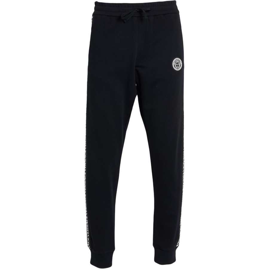 VERSACE VERSACE Knitted Sweatpants Men's Black Moderate Cuffed Pants