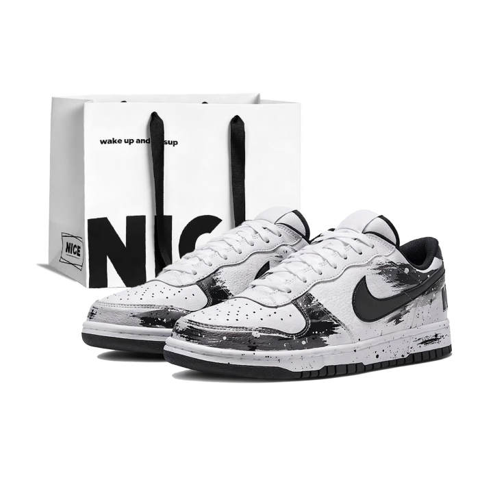 Nike Nike Big Skateboard Shoes Men's Low Top Black/White