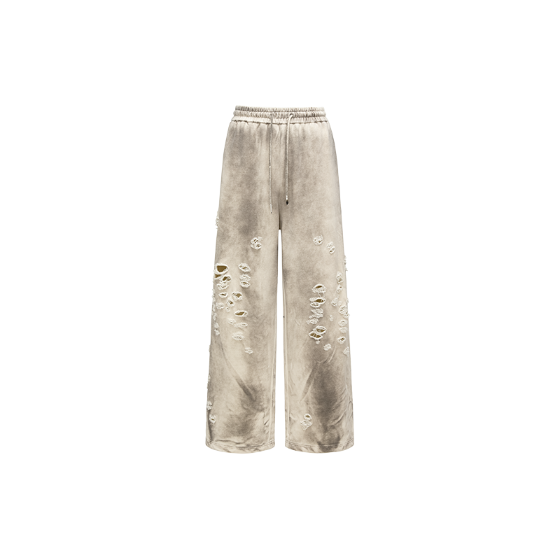 Feng Chen Wang Casual Pants Unisex Ecru Moderate Straight Fit Pants