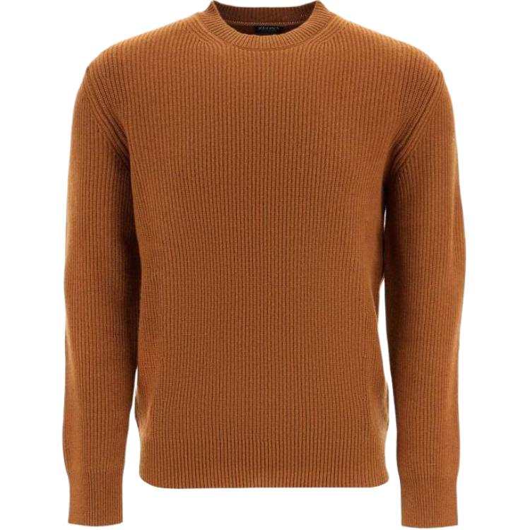 Ermenegildo Zegna Sweaters Men's Beige Crew Neck Moderate