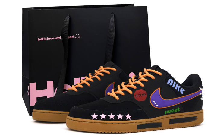 Nike Nike Court Vision Skateboard Shoes Men's Low Top Purple
