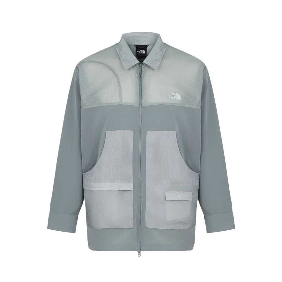 THE NORTH FACE Sun Protection Clothing Men's P4G/Pearl Gray Lapel Moderate