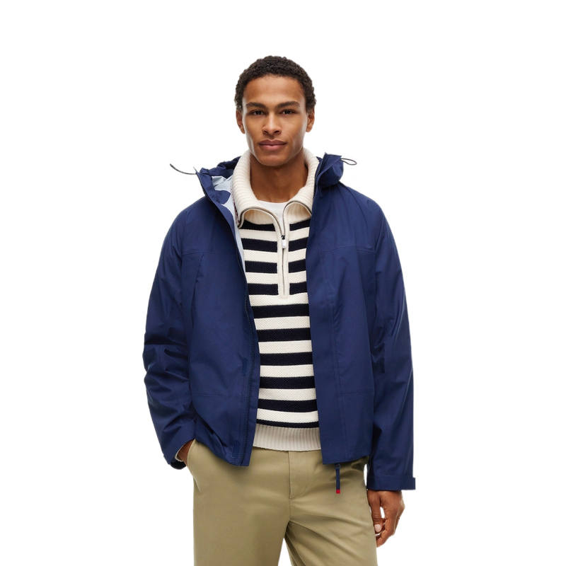 Tommy Hilfiger Jackets Men's Marine Blue 0GY Hooded Non Detachable Moderate Other
