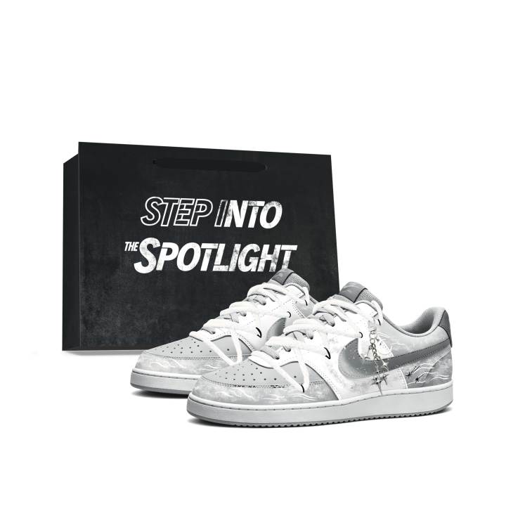 Nike Nike Court Vision Skateboard Shoes Unisex Low Top Black/White/Gray
