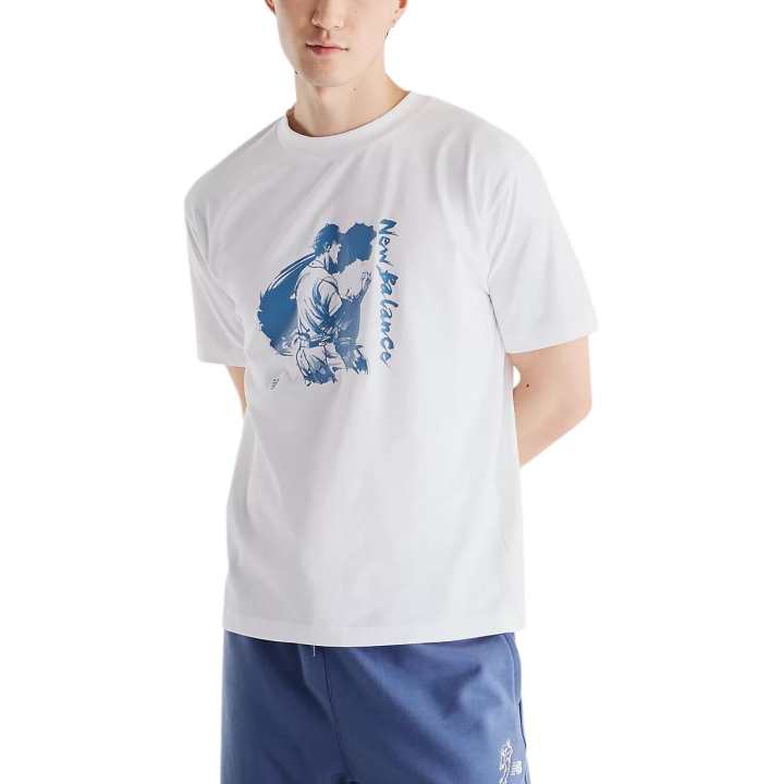 New Balance New Balance Quick Dry T Shirts Men's White Crew Neck Moderate