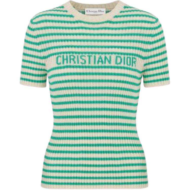 DIOR Knitwear Women's Green Crew Neck Moderate Other