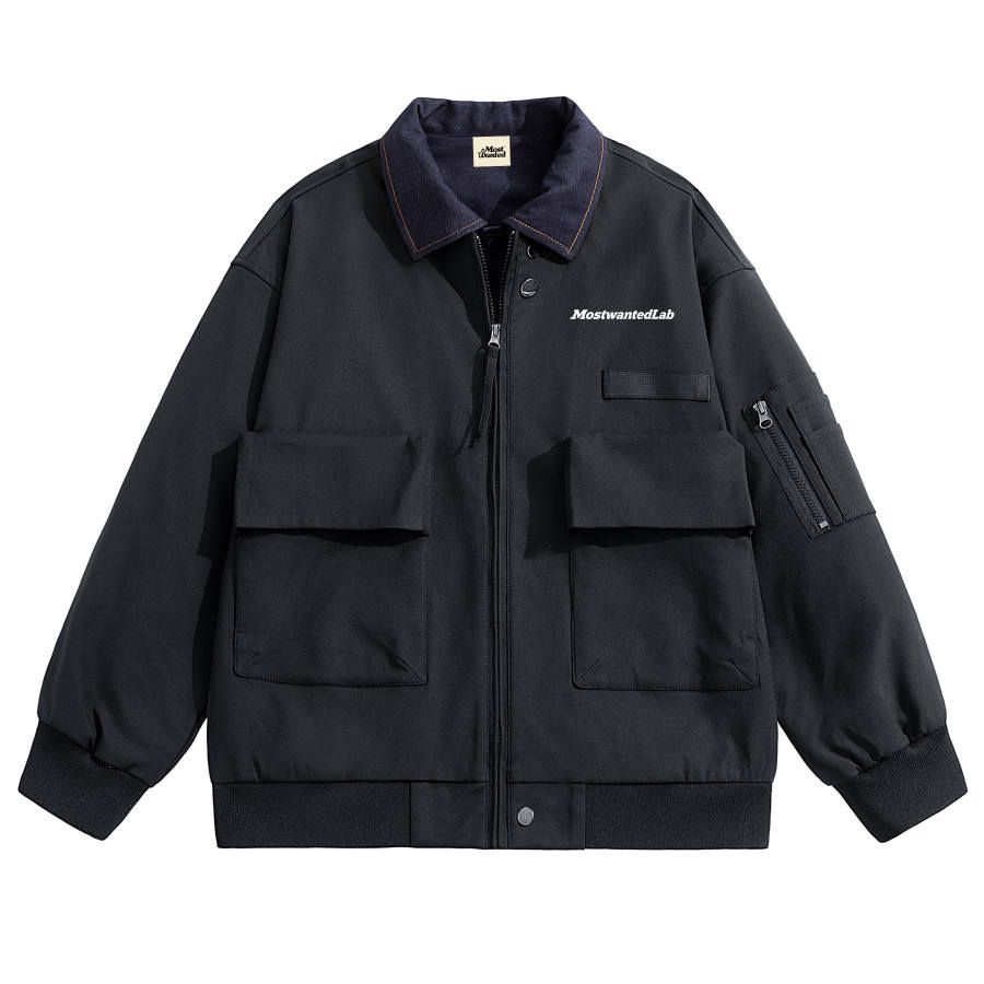 MostwantedLab Jackets Unisex Lapel Moderate Other