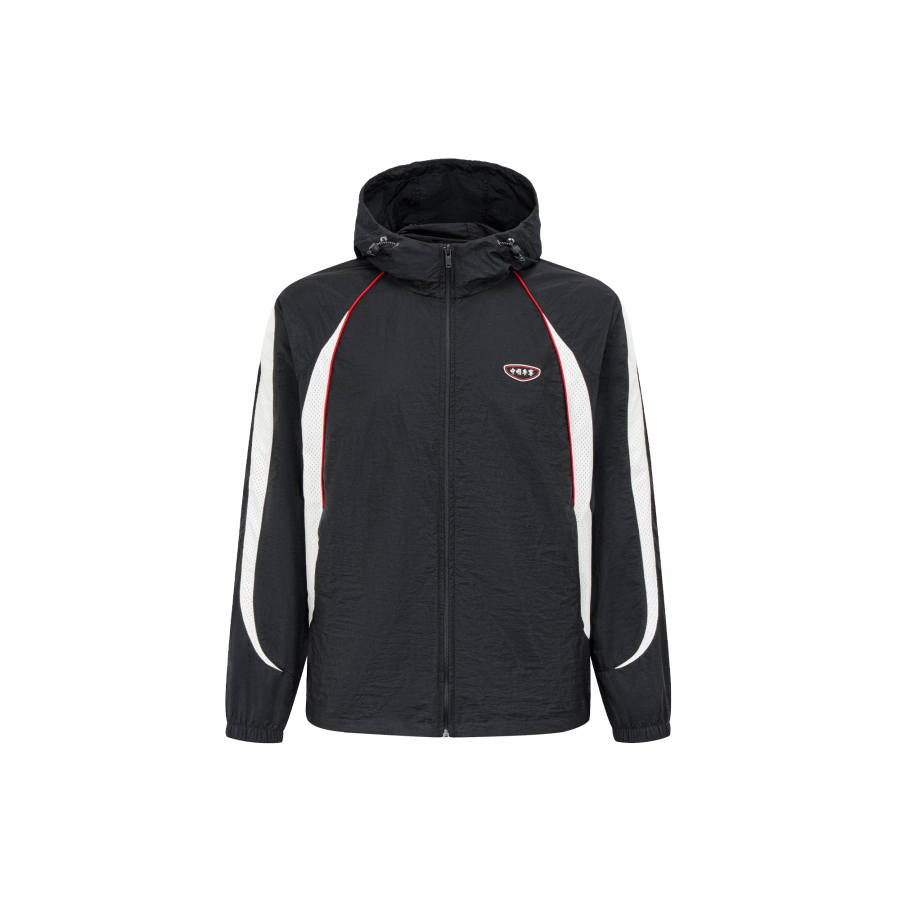 Li-Ning Li Ning Jackets Men's Black/Ivory Hooded Moderate Straight Fit