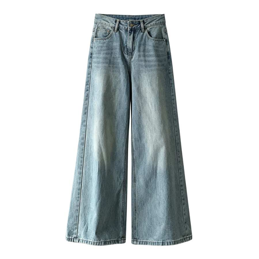 Sugarfunk Jeans Women's Vintage Blue Moderate Wide Leg Pants