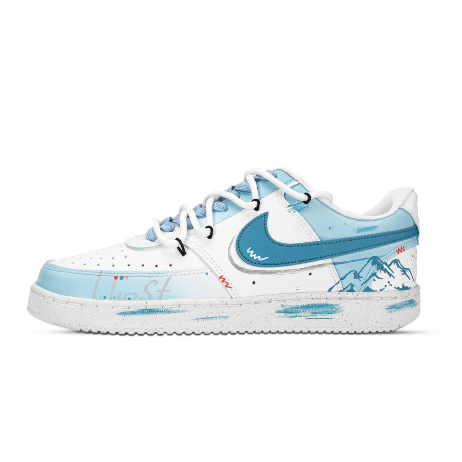 Nike Nike Court Vision 1 Skateboard Shoes Unisex Low Top White/Blue