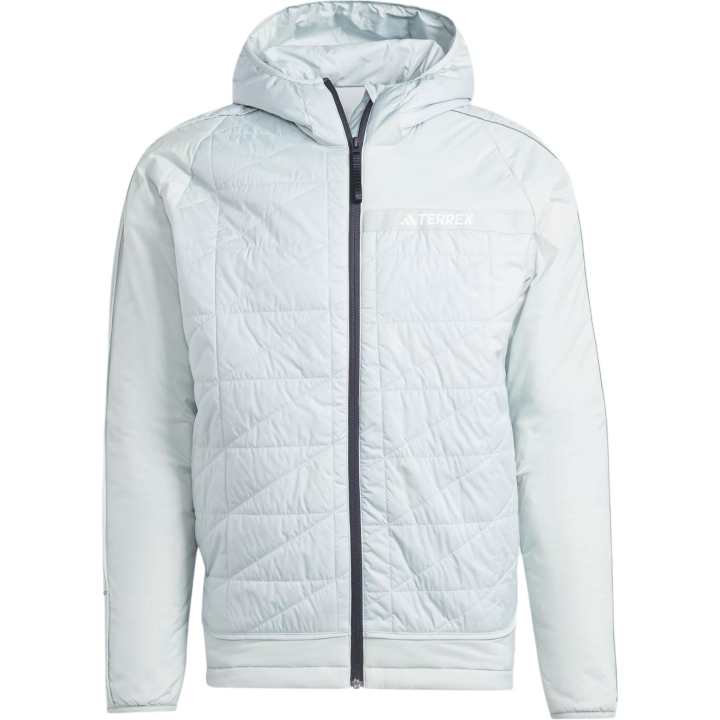Adidas Adidas Terrex Puffer Jackets Men's Fantasy Silver Hooded Non Detachable Moderate