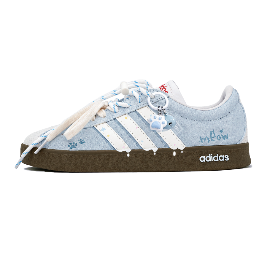 Adidas Adidas VL COURT 2.0 Maris Sal Milk Cap Cat Paw 1.0 Skateboard Shoes Unisex Light Blue